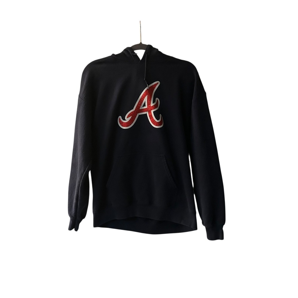Gildan Heavy Blend‎ Hoodie Large Navy Glitter "A" Logo